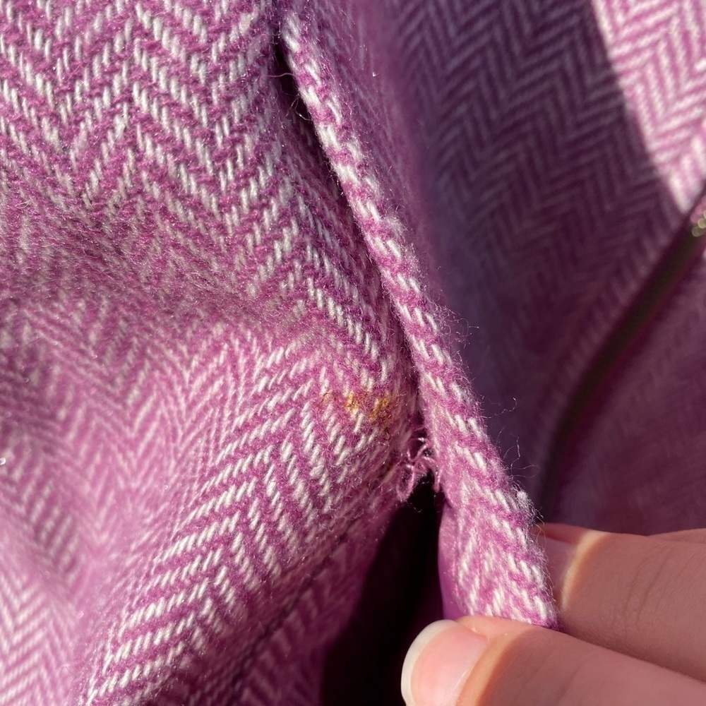 Coldwater Creek Purple Herringbone Wool Blend Vest - Picture 3 of 5